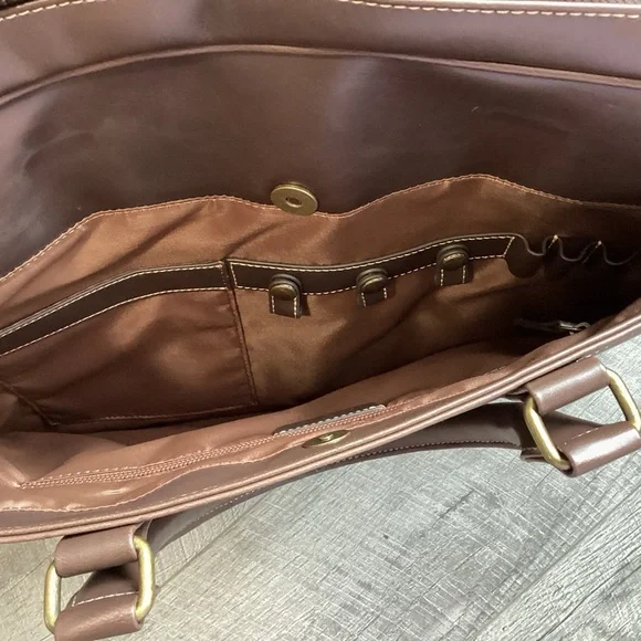 Luxorro Full Grain Genuine Leather Laptop Bag NWT